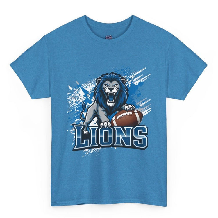 Lions Football Fierce Lion Design Detroit Graphic Shirt - Bold Printed Tees