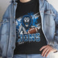 Lions Football Fierce Lion Design Detroit Graphic Shirt - Bold Printed Tees