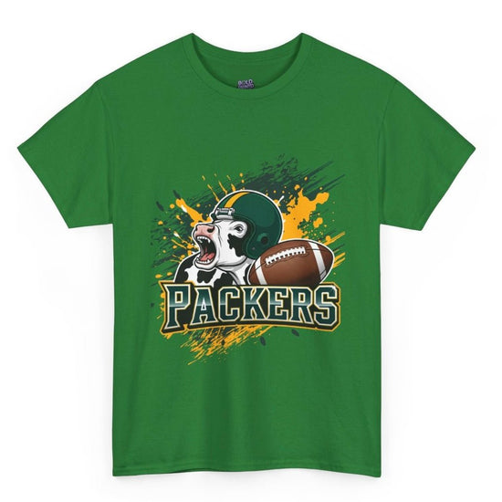 Packers Football Cow Green Bay Graphic Shirt - Bold Printed Tees