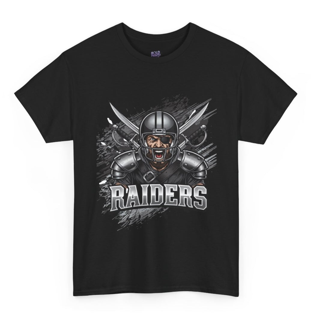 Raiders Football Warrior Las Vegas Graphic Shirt - Bold Printed Tees