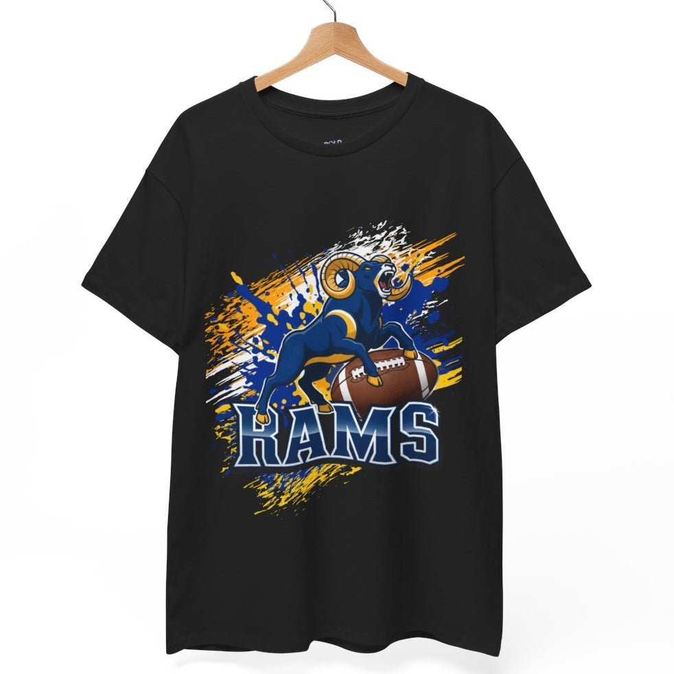 Rams Charging Ram Graphic Football Shirt - Bold Printed Tees
