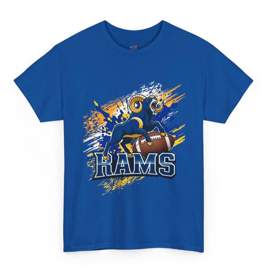 Rams Charging Ram Graphic Football Shirt - Bold Printed Tees