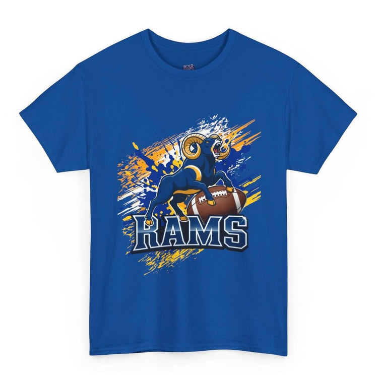 Rams Charging Ram Graphic Football Shirt - Bold Printed Tees