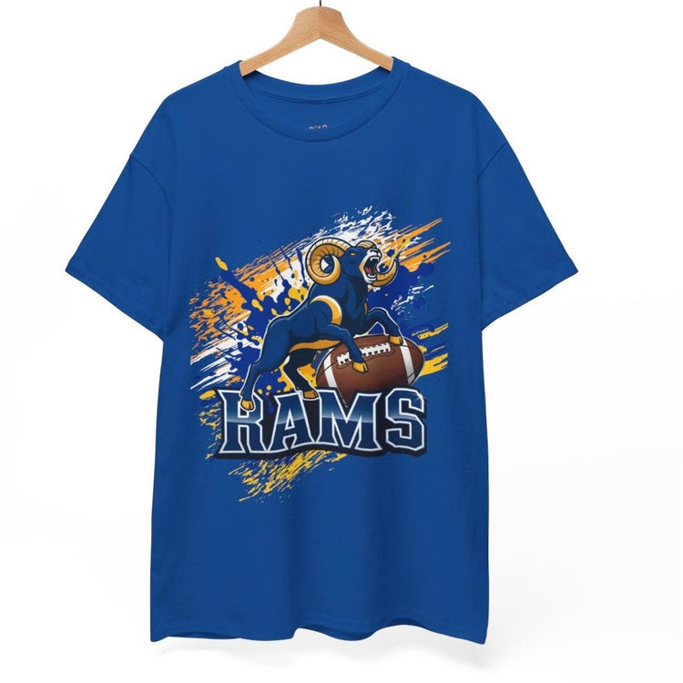 Rams Charging Ram Graphic Football Shirt - Bold Printed Tees