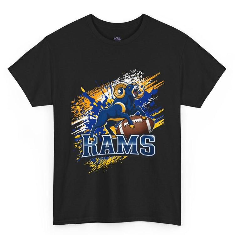 Rams Charging Ram Graphic Football Shirt - Bold Printed Tees