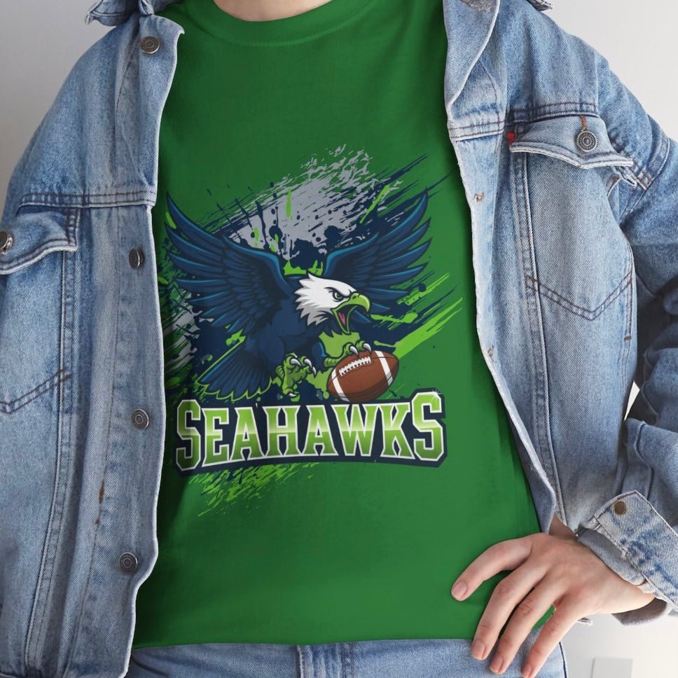Seahawks Fierce Hawk Seattle Football Shirt - Bold Printed Tees