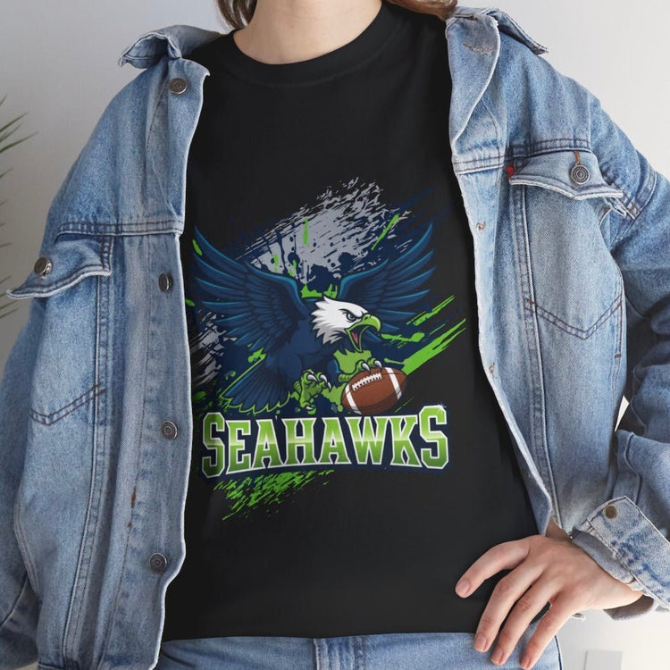 Seahawks Fierce Hawk Seattle Football Shirt - Bold Printed Tees