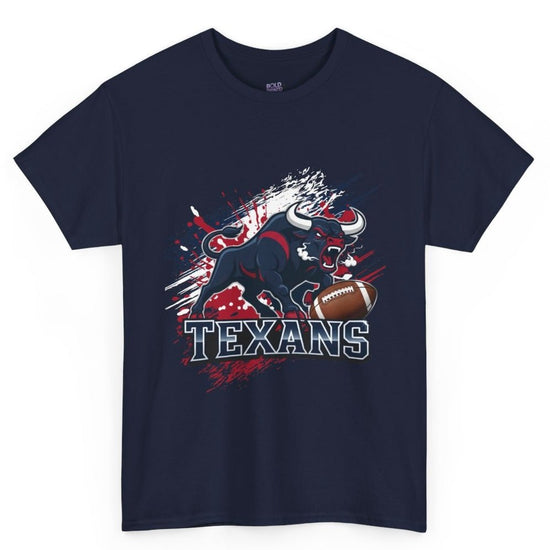 Texans Bull Houston Football Graphic Shirt - Bold Printed Tees