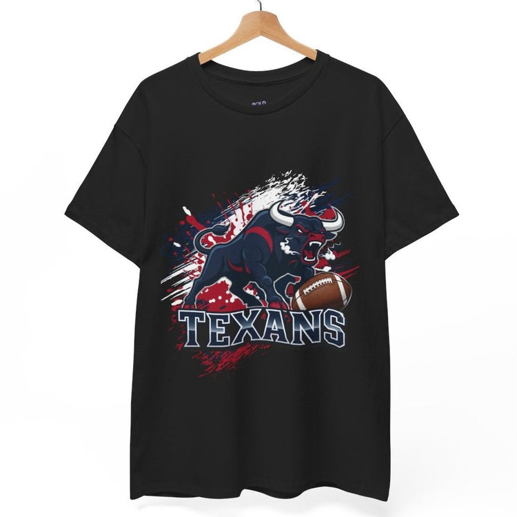 Texans Bull Houston Football Graphic Shirt - Bold Printed Tees