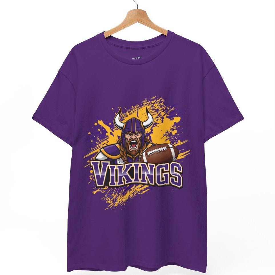 Vikings Football Viking Design Minnesota Football Shirt - Bold Printed Tees