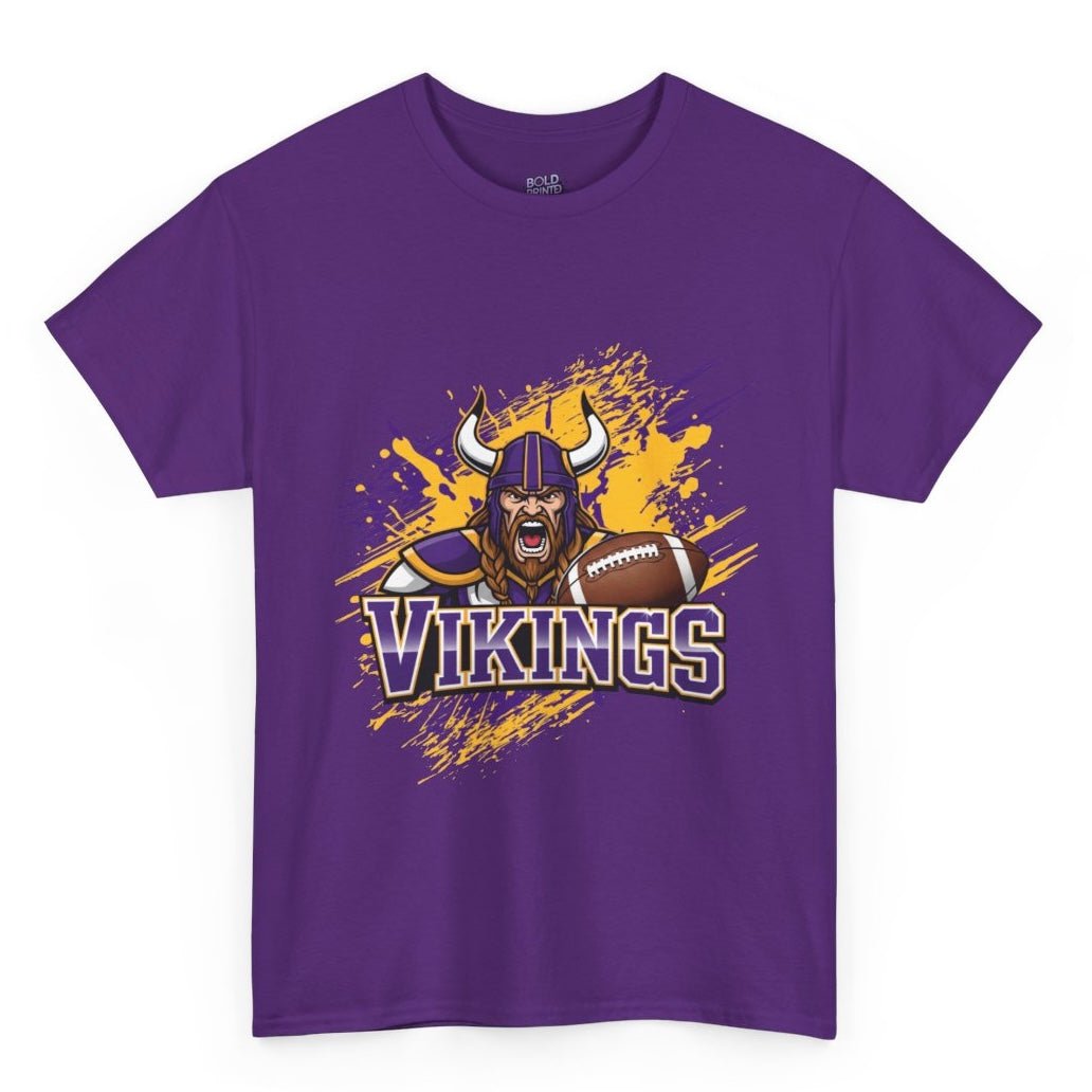 Vikings Football Viking Design Minnesota Football Shirt - Bold Printed Tees