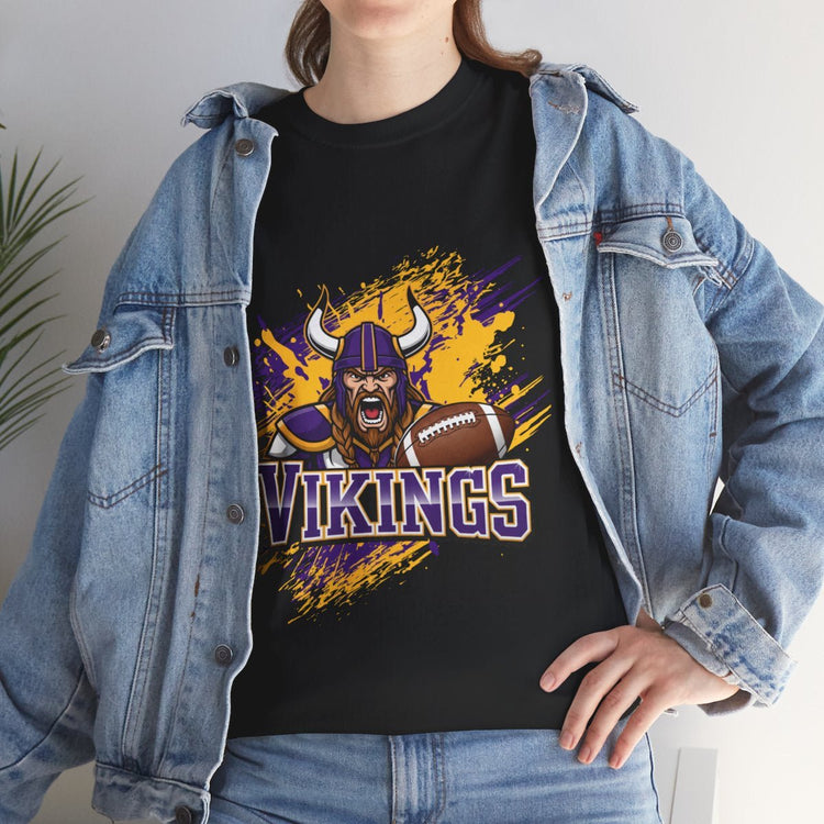 Vikings Football Viking Design Minnesota Football Shirt - Bold Printed Tees