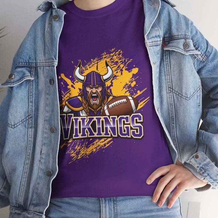 Vikings Football Viking Design Minnesota Football Shirt - Bold Printed Tees