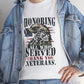 Honoring All Who Served Veteran Tribute Patriotic Eagle American Flag Tee - Bold Printed Tees