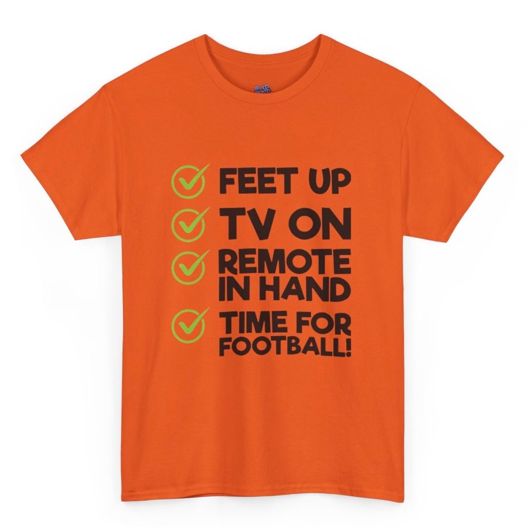 Time for Football Gameday Checklist T-Shirt - Bold Printed Tees