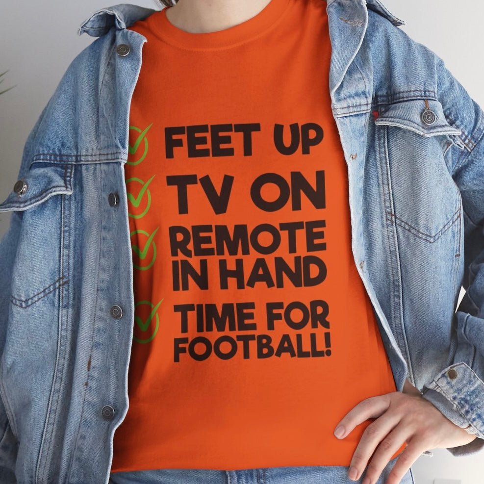 Time for Football Gameday Checklist T-Shirt - Bold Printed Tees