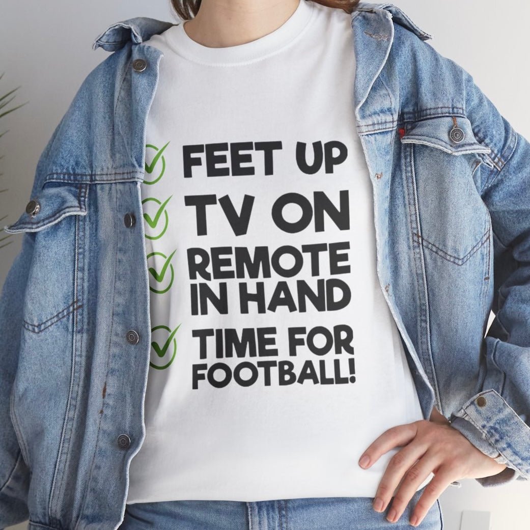 Time for Football Gameday Checklist T-Shirt - Bold Printed Tees
