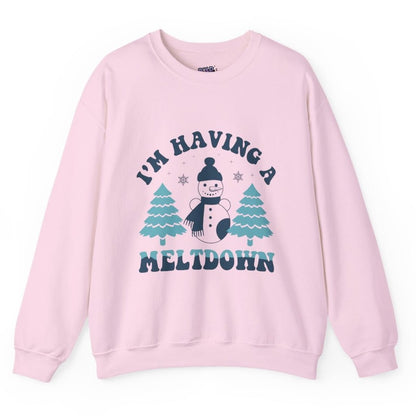 I’m Having a Meltdown Funny Snowman Holiday Crewneck - Bold Printed Tees