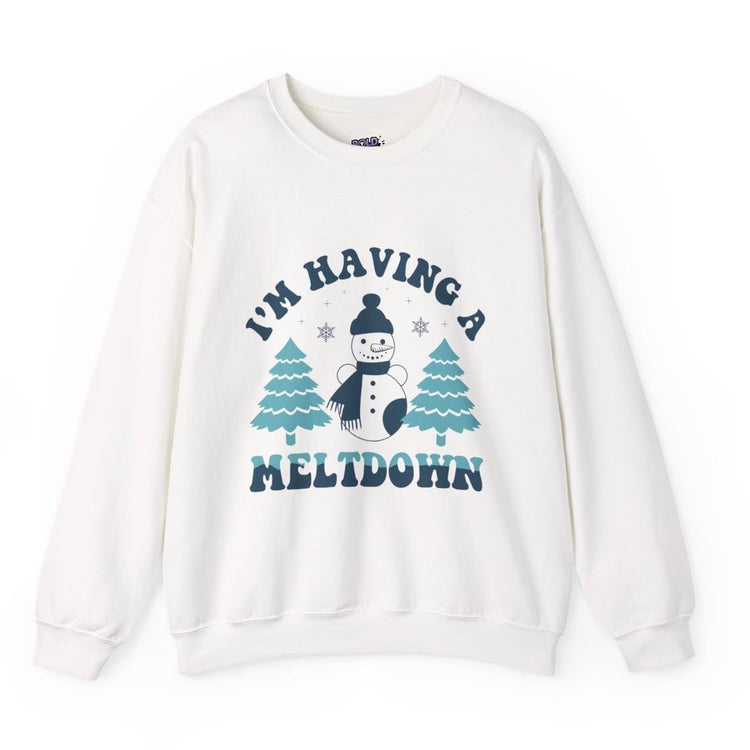I’m Having a Meltdown Funny Snowman Holiday Crewneck - Bold Printed Tees