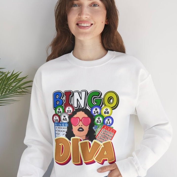 Bingo Diva Crewneck Sweatshirt - Bold Printed Tees
