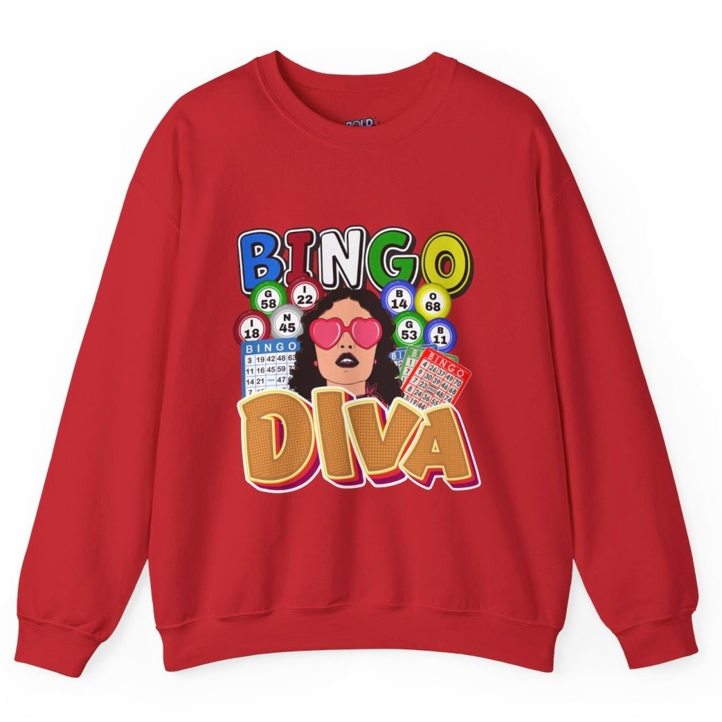 Bingo Diva Crewneck Sweatshirt - Bold Printed Tees