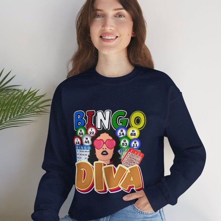 Bingo Diva Crewneck Sweatshirt - Bold Printed Tees