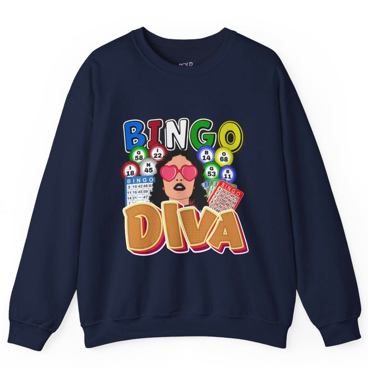 Bingo Diva Crewneck Sweatshirt - Bold Printed Tees