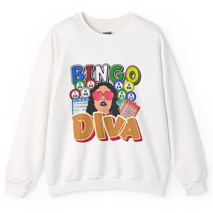 Bingo Diva Crewneck Sweatshirt - Bold Printed Tees