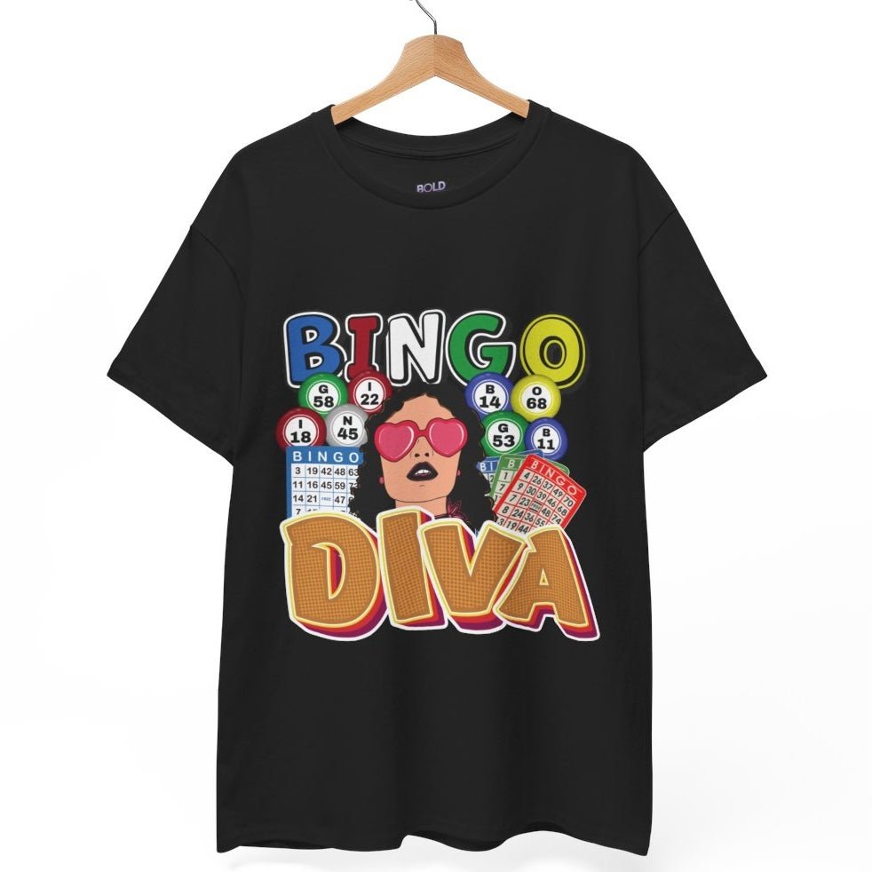 Bingo Diva Graphic Bingo Lover T-Shirt - Bold Printed Tees