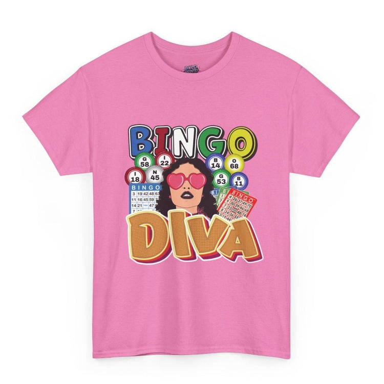 Bingo Diva Graphic Bingo Lover T-Shirt - Bold Printed Tees