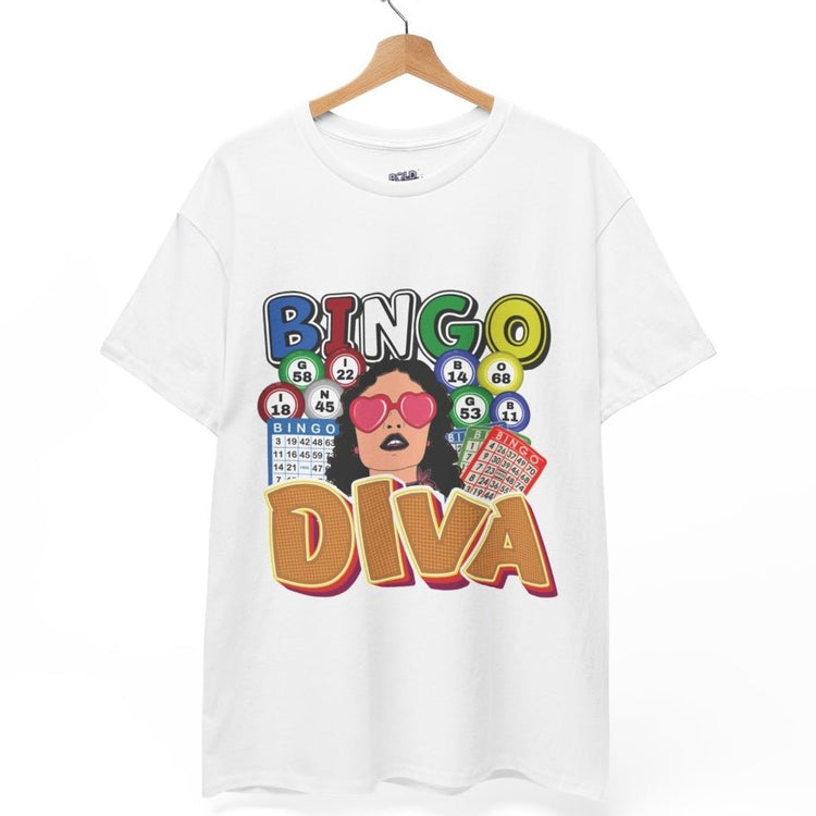 Bingo Diva Graphic Bingo Lover T-Shirt - Bold Printed Tees