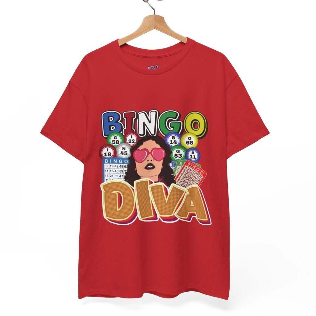 Bingo Diva Graphic Bingo Lover T-Shirt - Bold Printed Tees