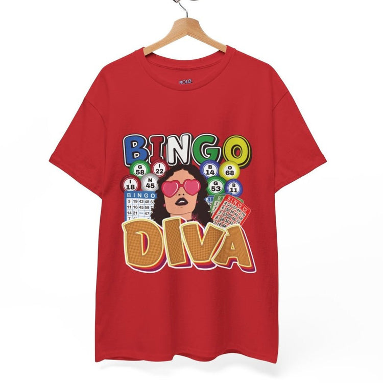 Bingo Diva Graphic Bingo Lover T-Shirt - Bold Printed Tees