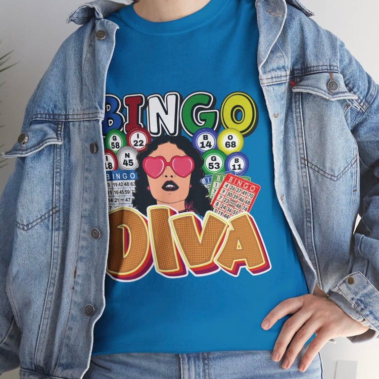 Bingo Diva Graphic Bingo Lover T-Shirt - Bold Printed Tees