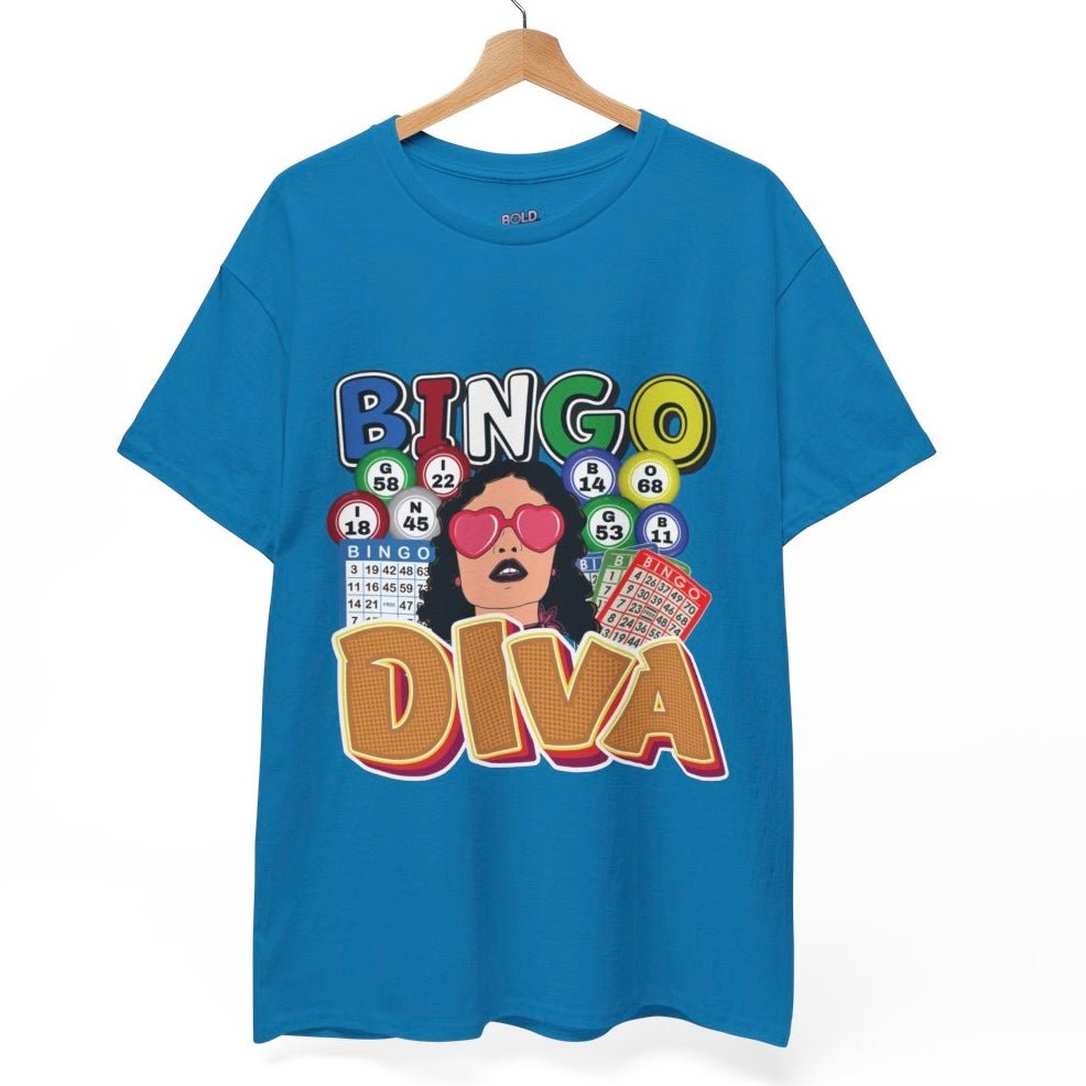 Bingo Diva Graphic Bingo Lover T-Shirt - Bold Printed Tees