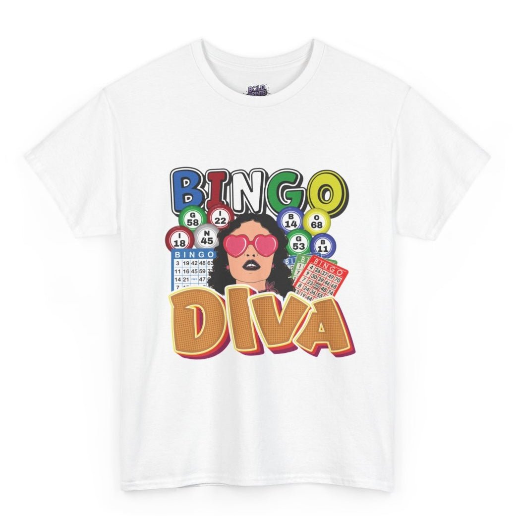 Bingo Diva Graphic Bingo Lover T-Shirt - Bold Printed Tees