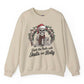 Deck the Halls with Skulls and Holly Skeleton Christmas Crewneck - Bold Printed Tees