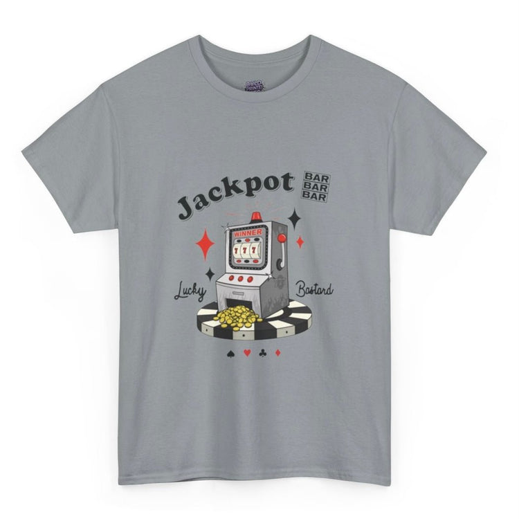 Lucky Bastard Jackpot Slot Machine Graphic T-Shirt - Bold Printed Tees