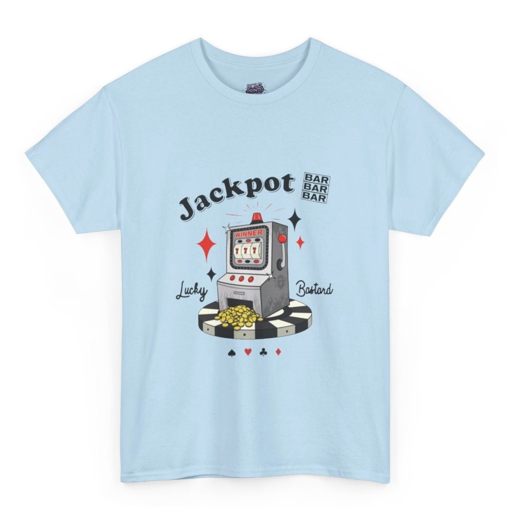 Lucky Bastard Jackpot Slot Machine Graphic T-Shirt - Bold Printed Tees
