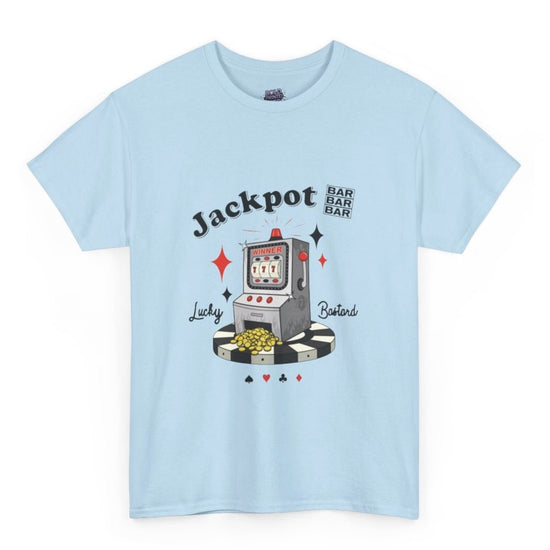 Lucky Bastard Jackpot Slot Machine Graphic T-Shirt - Bold Printed Tees