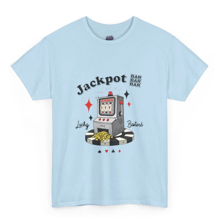 Lucky Bastard Jackpot Slot Machine Graphic T-Shirt - Bold Printed Tees
