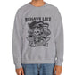 Behave Like a Bastard Skull Biker Crewneck Sweatshirt - Bold Printed Tees