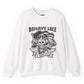Behave Like a Bastard Skull Biker Crewneck Sweatshirt - Bold Printed Tees