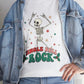Jingle Bell Rock Skeleton Holiday T-Shirt - Bold Printed Tees