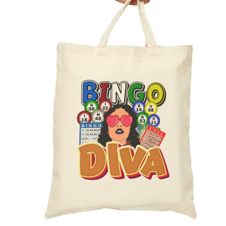 Bingo Diva Cotton Tote Bag - Bold Printed Tees