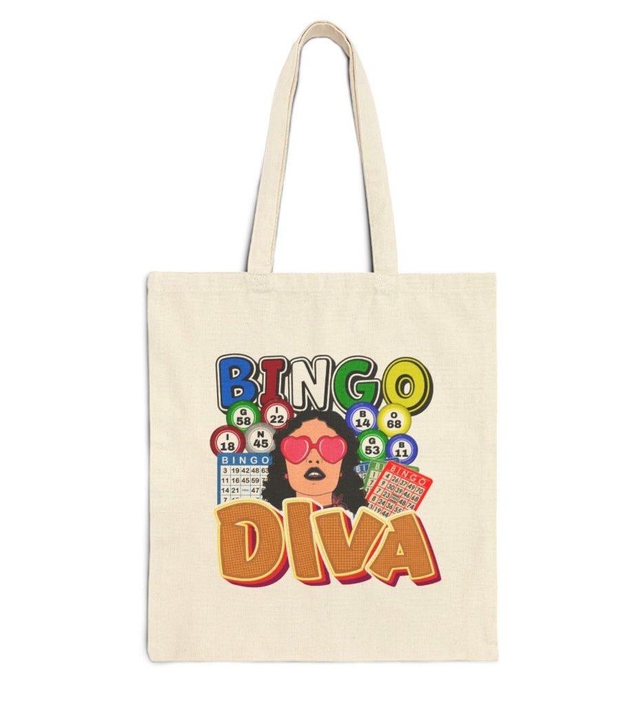 Bingo Diva Cotton Tote Bag - Bold Printed Tees