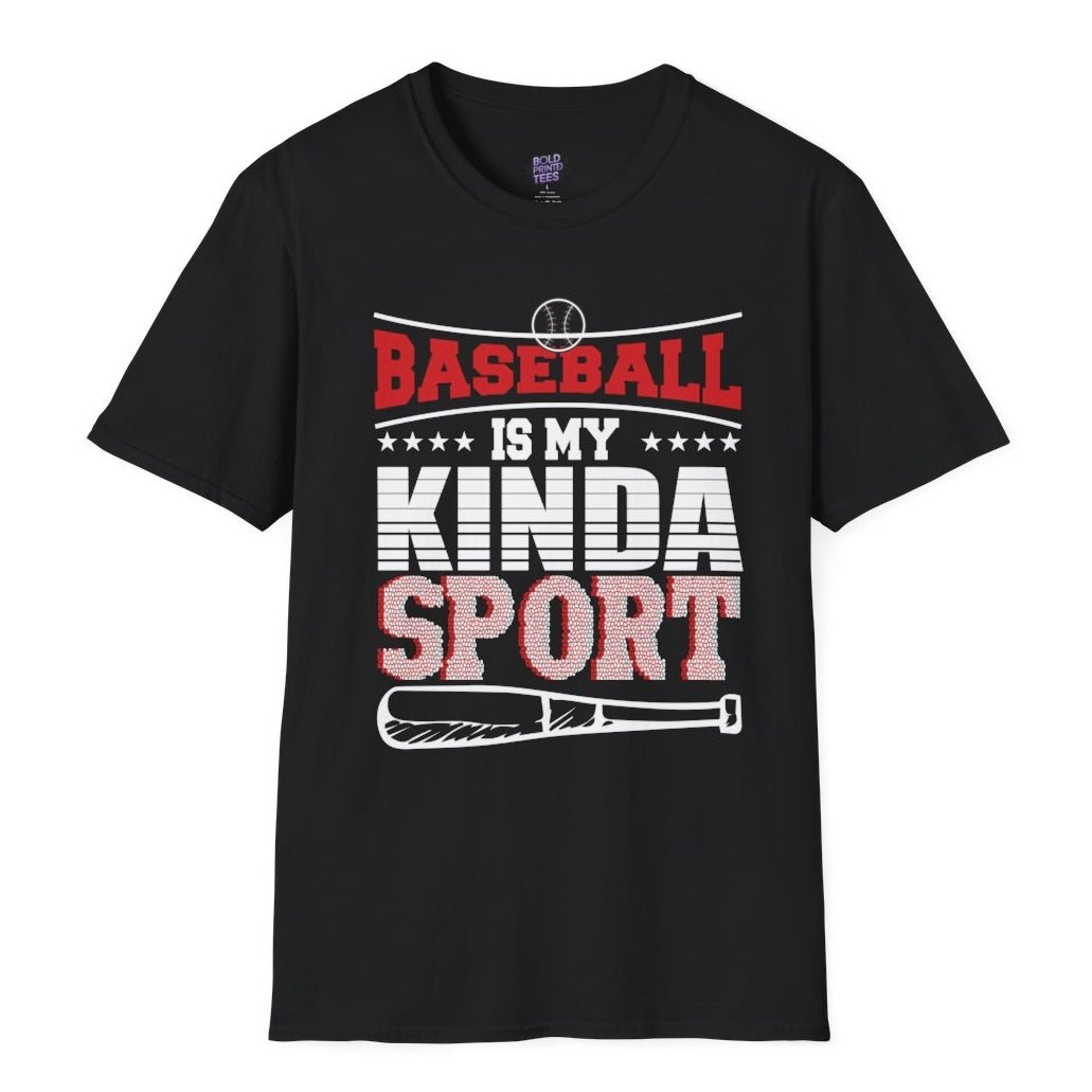Baseball Is My Kinda Sport Graphic Tee - Bold Printed Tees