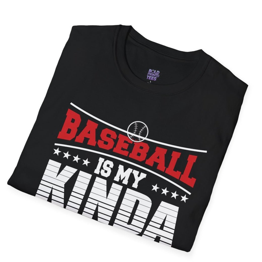Baseball Is My Kinda Sport Graphic Tee - Bold Printed Tees