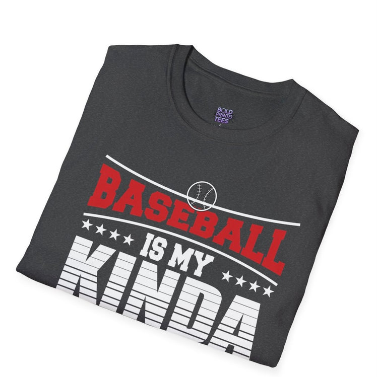 Baseball Is My Kinda Sport Graphic Tee - Bold Printed Tees