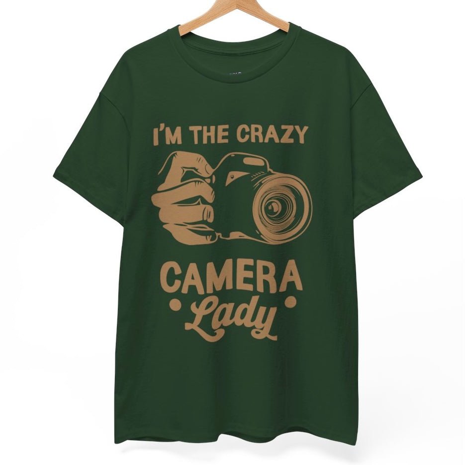I’m The Crazy Camera Lady Photographer T-Shirt - Bold Printed Tees